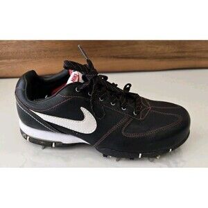 New Nike Women's Golf Shoes Sport Performance Leather Black White Red 6 W